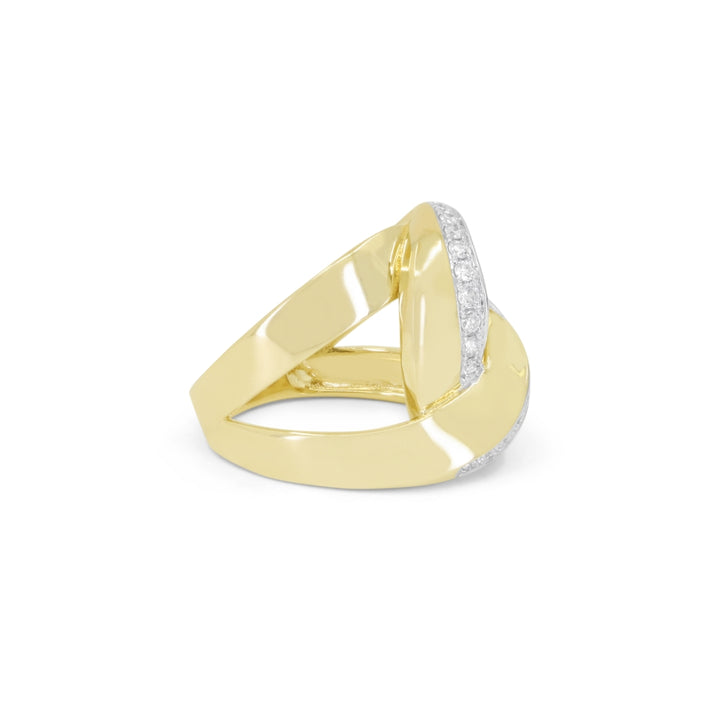 R1630 - 14K Yellow Gold Diamond Cocktail Ring