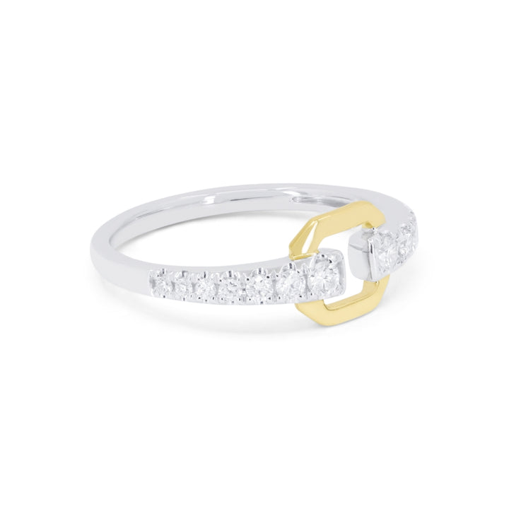 R1631 - 14K Two Tone Gold Diamond Ring