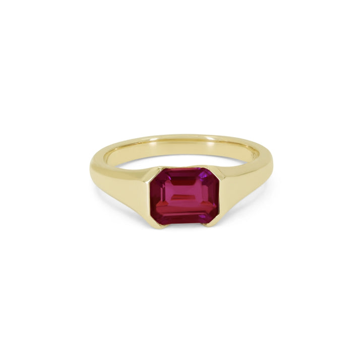 Madison L 14K Yellow Gold Garnet Ring - style R1633GAY