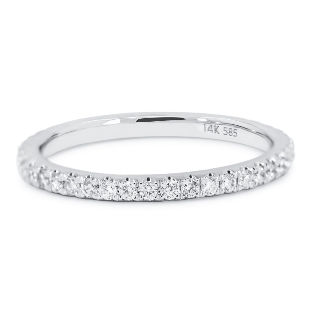 R1636 - 14K Gold Diamond Stackable Ring
