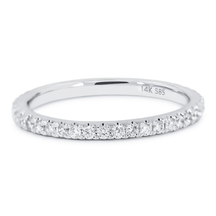R1636 - 14K Gold Diamond Stackable Ring