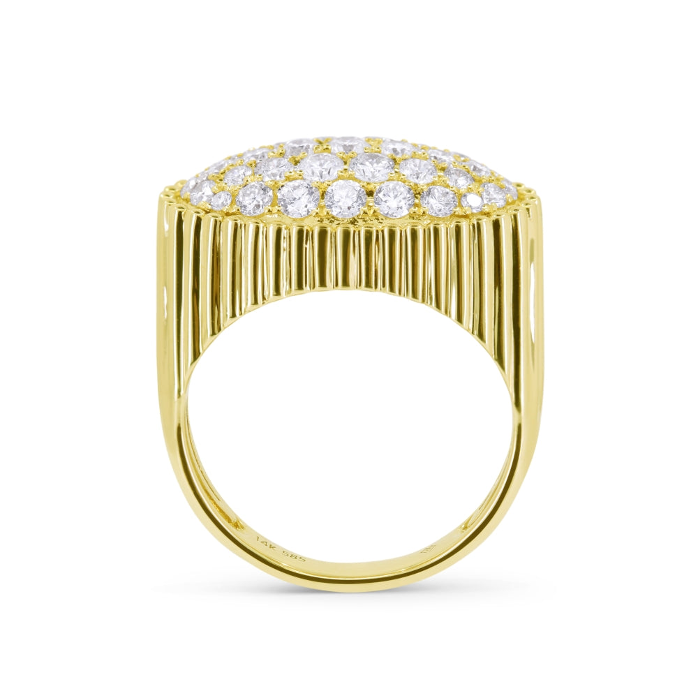 R1637 - 14K Yellow Gold Diamond Ring