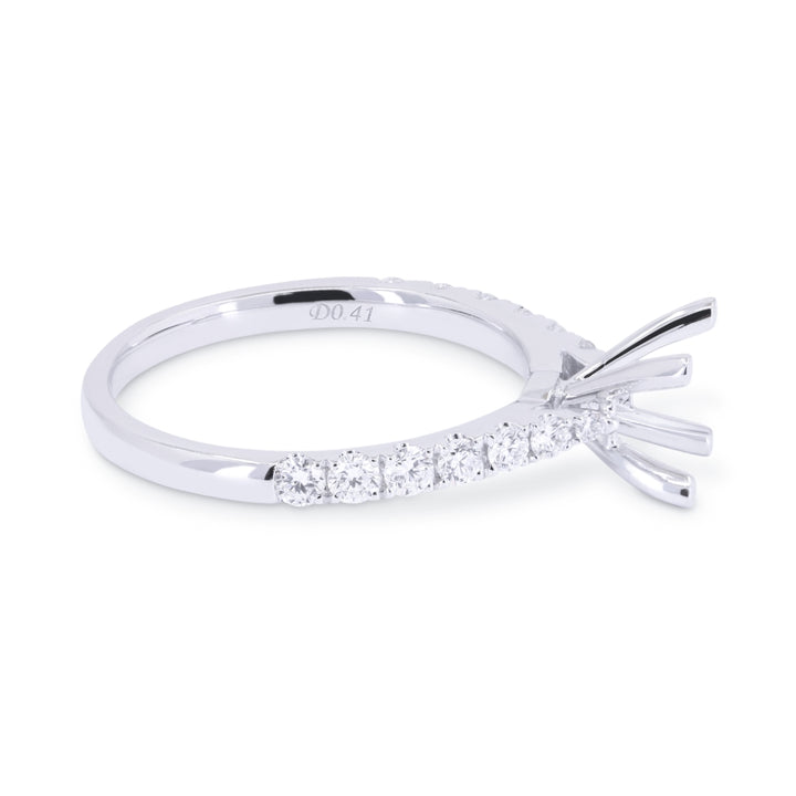 R1645 - 14K White Gold Diamond Engagement Ring