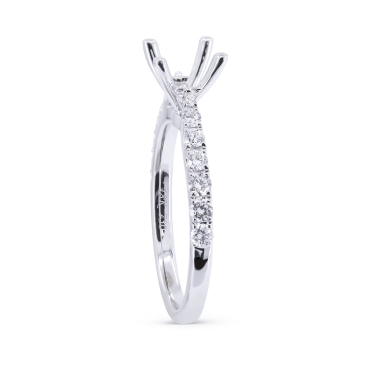 R1645 - 14K White Gold Diamond Engagement Ring