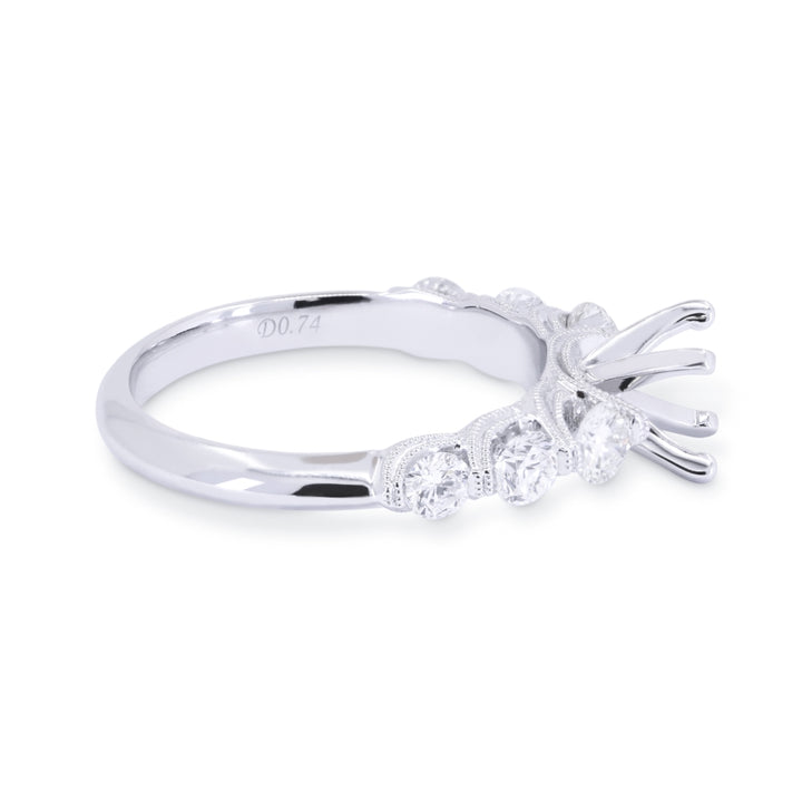 R1649 - 14K White Gold Diamond Engagement Ring