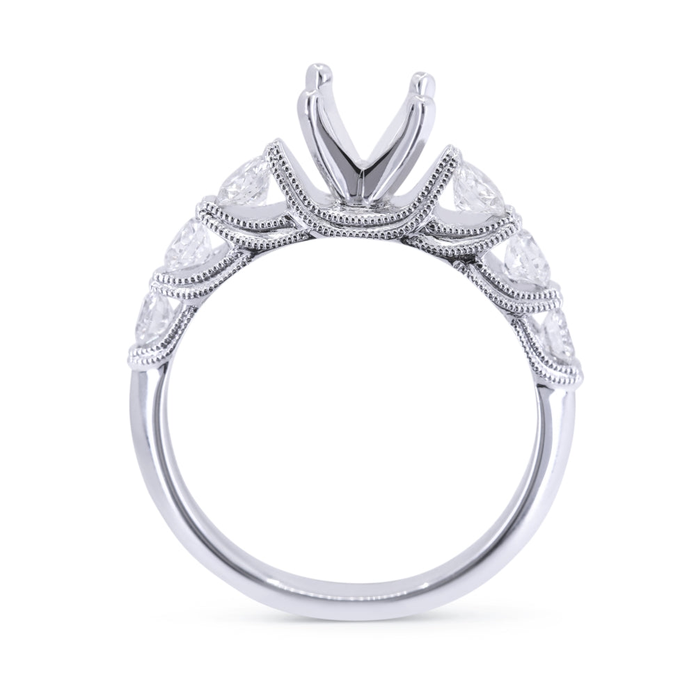 R1649 - 14K White Gold Diamond Engagement Ring