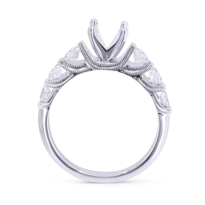 R1649 - 14K White Gold Diamond Engagement Ring