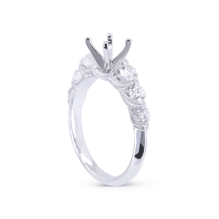R1649 - 14K White Gold Diamond Engagement Ring