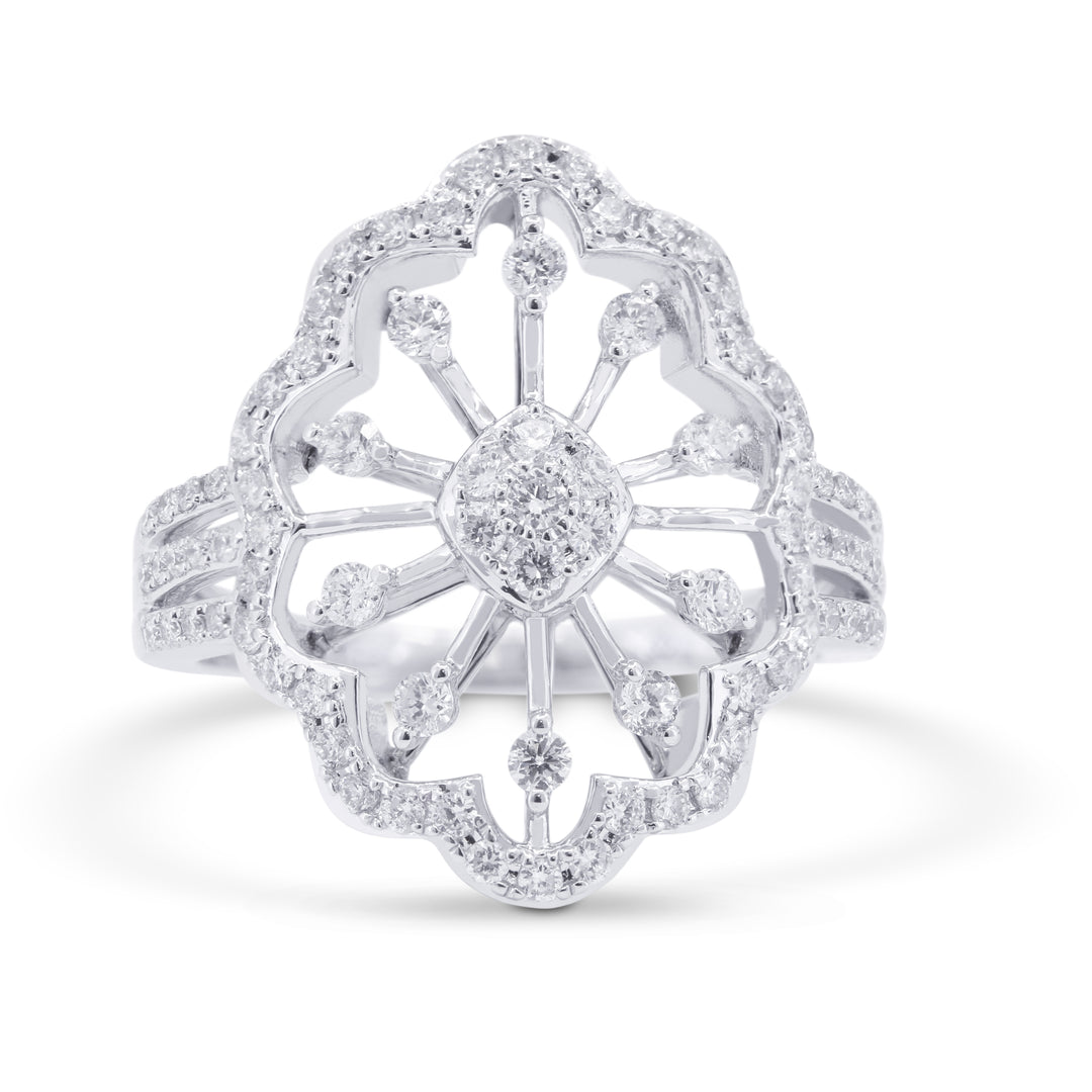 Madison L 14K White Gold Diamond Cocktail Ring - style R1668W