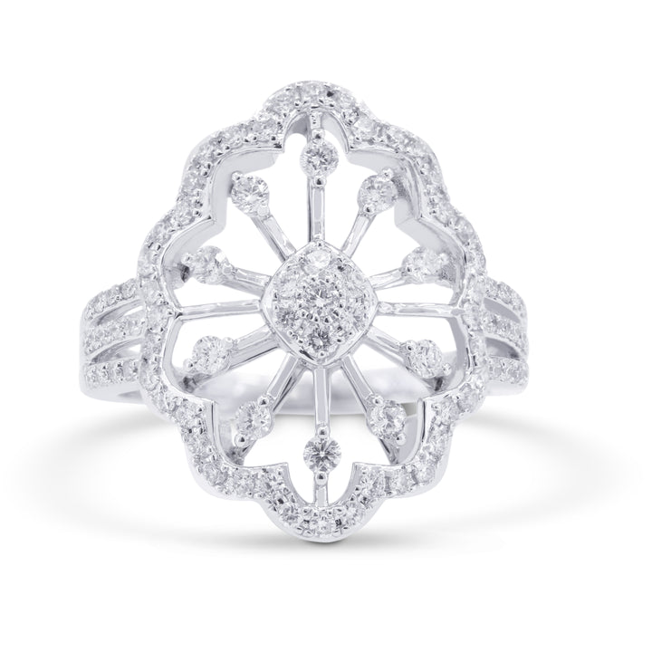 Madison L 14K White Gold Diamond Cocktail Ring - style R1668W