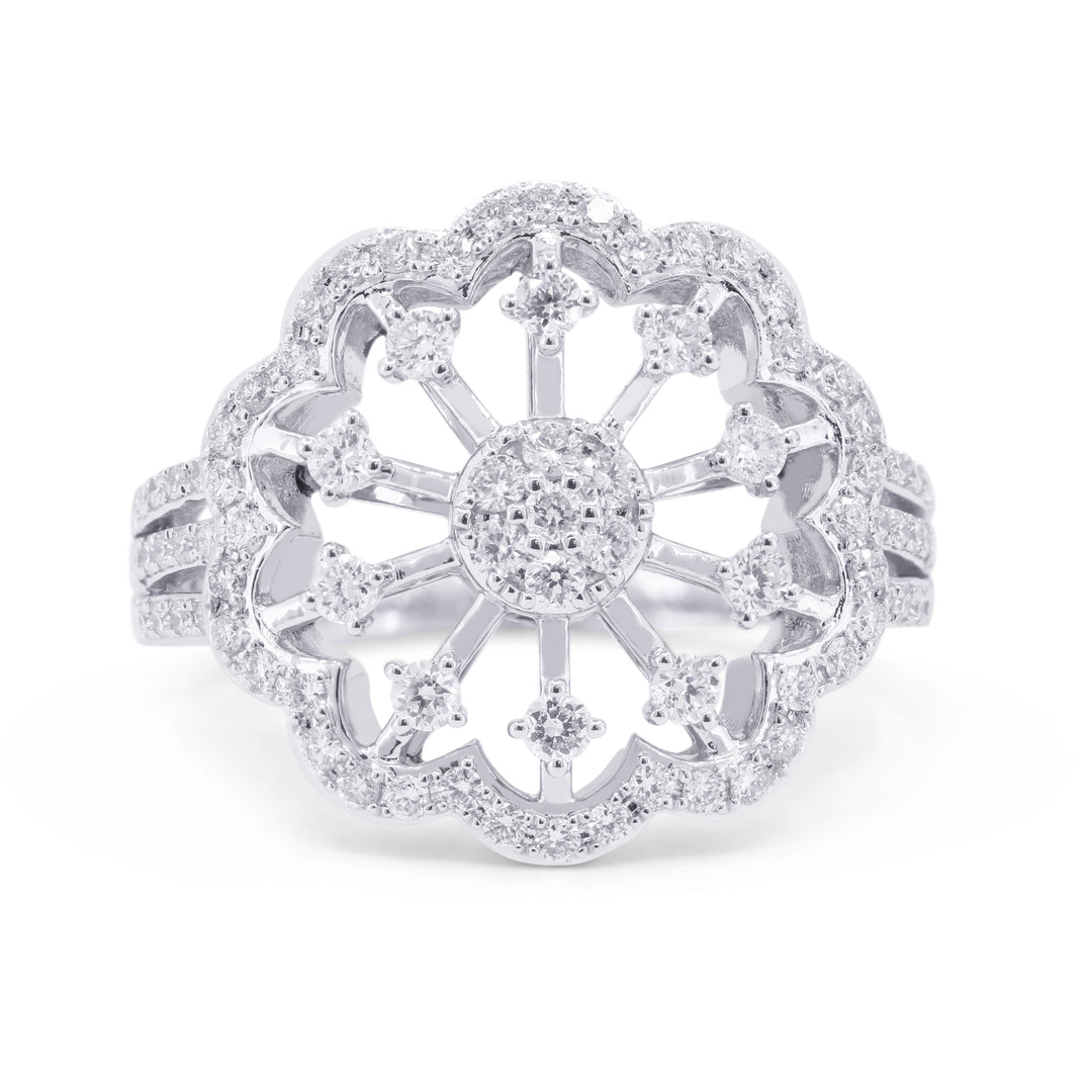 Madison L 14K White Gold Diamond Cocktail Ring - style R1669W