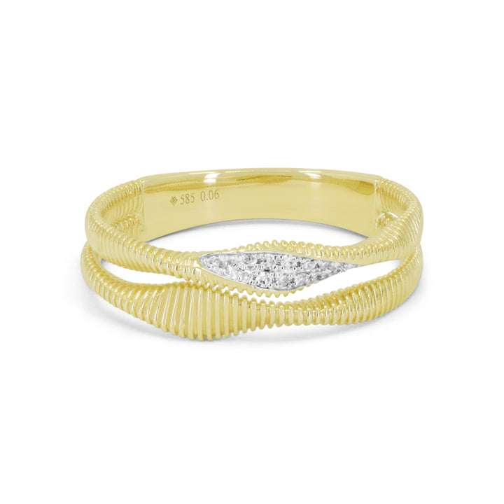 R1673 - 14K Yellow Gold Diamond Ring