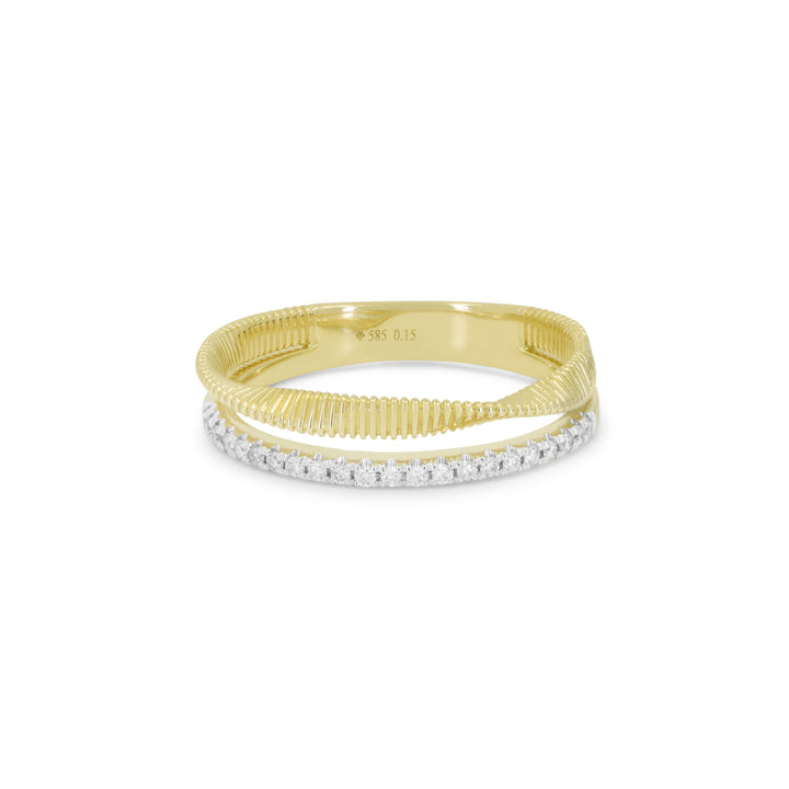 R1674 - 14K Yellow Gold Diamond Ring