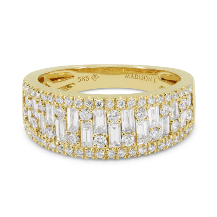 Madison L 14K Yellow Gold Diamond Ring - style R1677Y