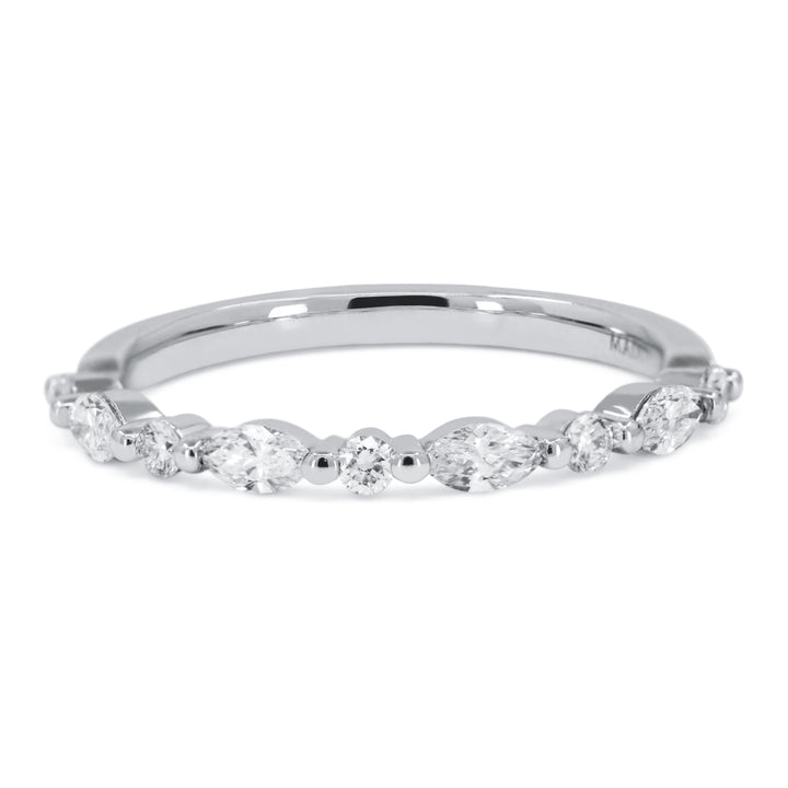 Madison L 14K White Gold Diamond Stackable Ring - style R1680W