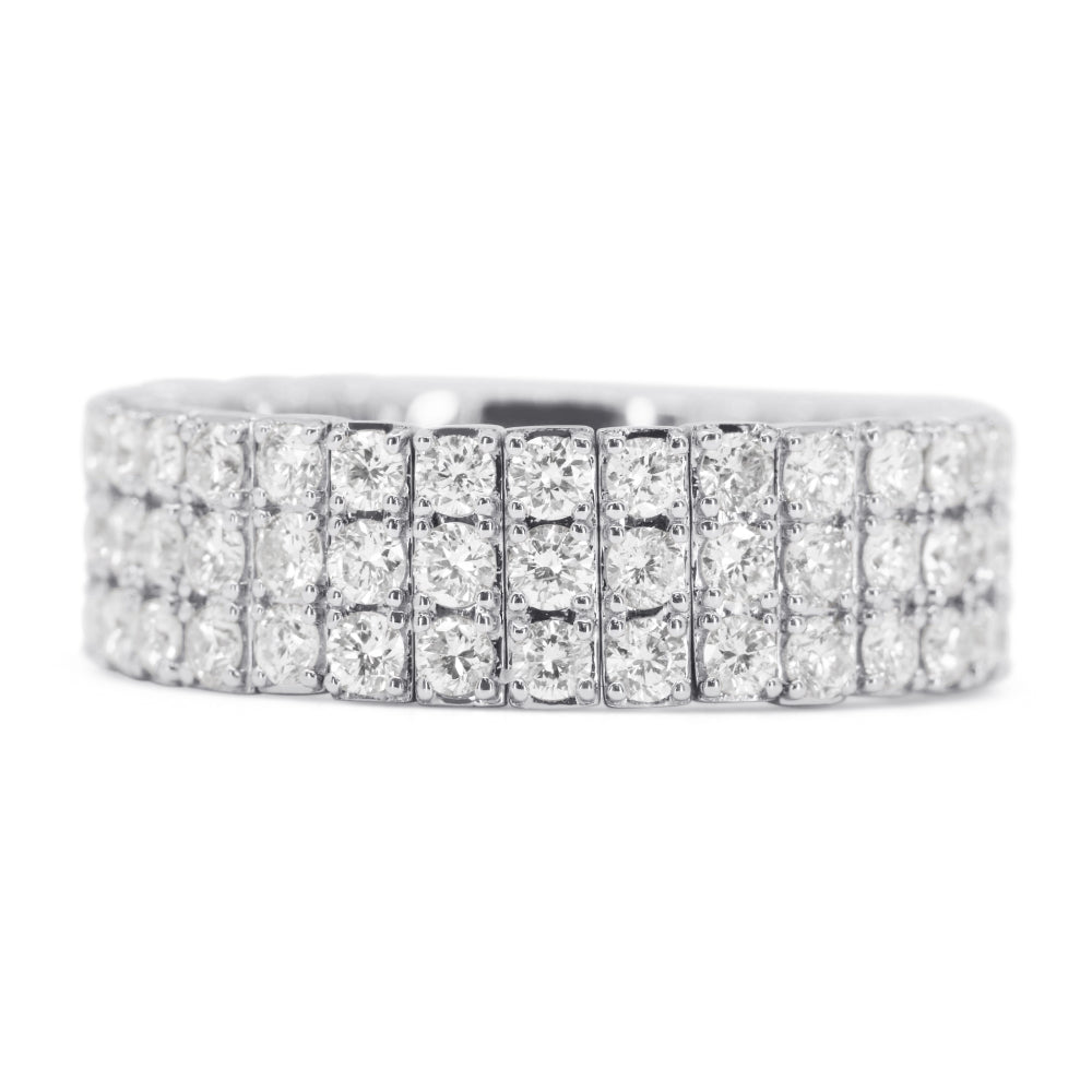 R1683 - 14K Gold Diamond Stretchy Ring