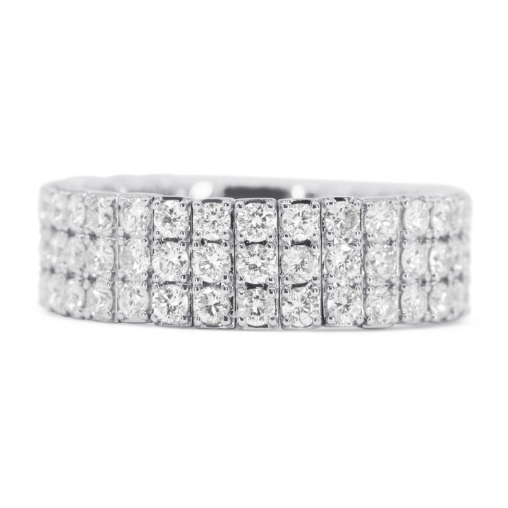 R1683 - 14K Gold Diamond Stretchy Ring