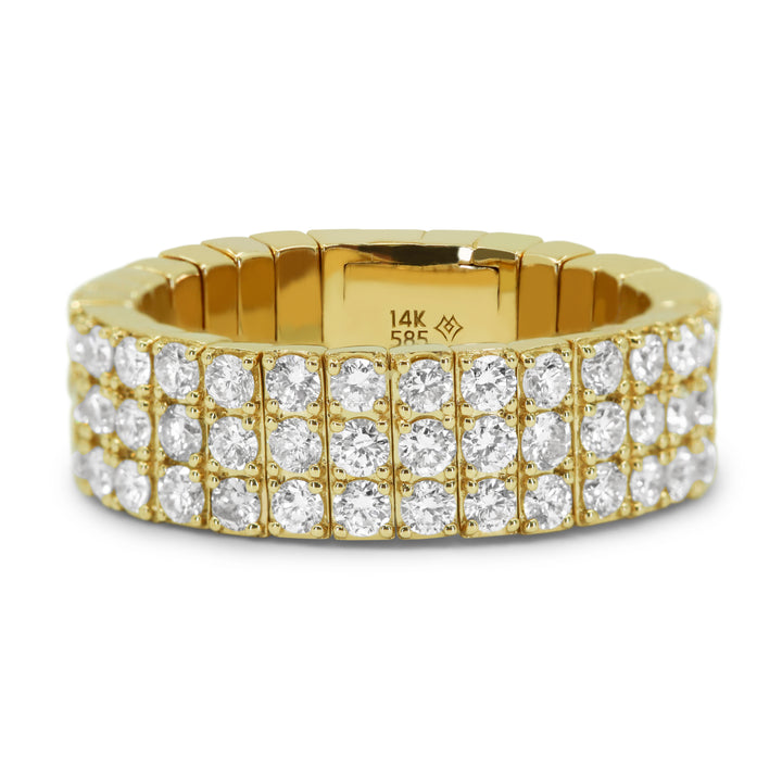 Madison L 14K Yellow Gold Diamond Stretchy Ring - style R1683Y
