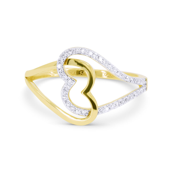 Madison L 14K Two Tone Gold Diamond Heart Ring - style R1684WY