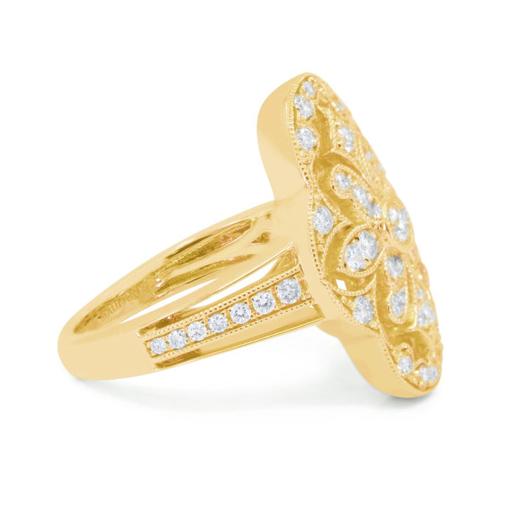 R1690 - 14K Gold Diamond Cocktail Ring
