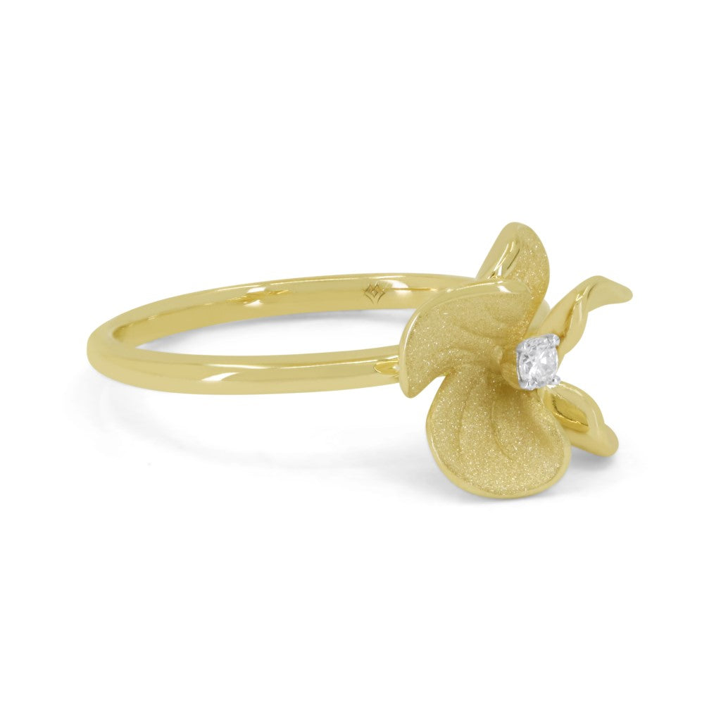 R1706 - 14K Yellow Gold Diamond Ring