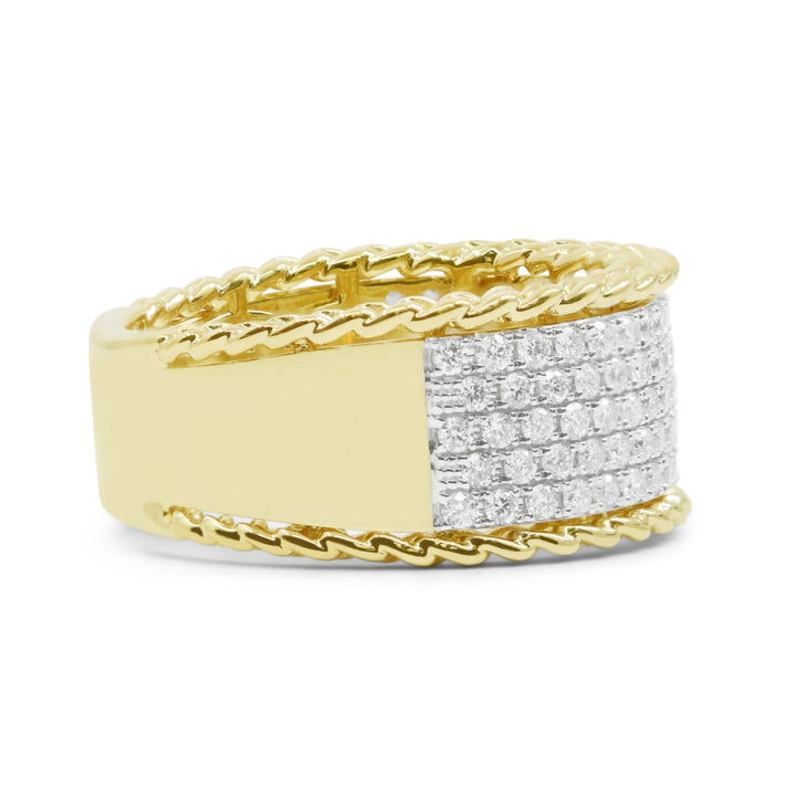 R1708 - 14K Yellow Gold Diamond Cocktail Ring