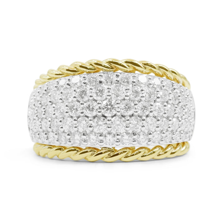 Madison L 14K Two Tone Gold Diamond Cocktail Ring - style R1709WY