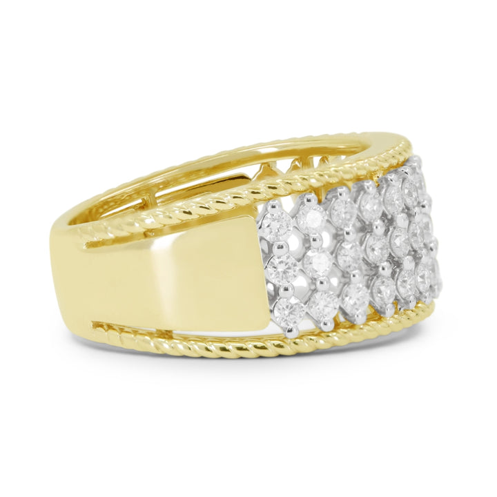R1711 - 14K Yellow Gold Diamond Cocktail Ring