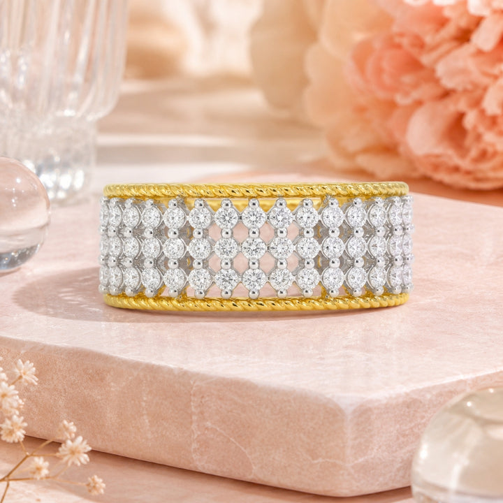 R1711 - 14K Yellow Gold Diamond Cocktail Ring