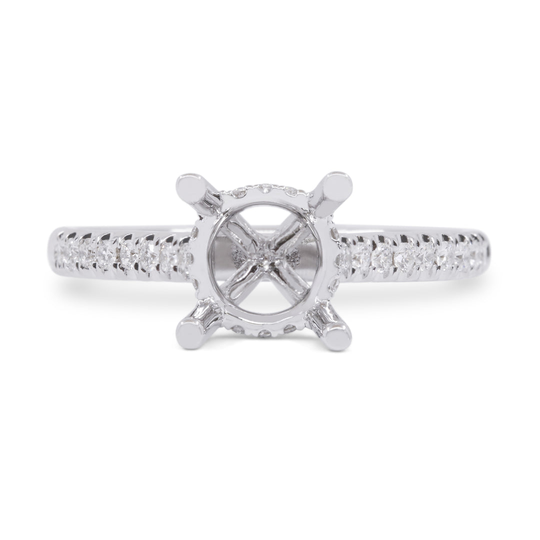 Madison L 18K White Gold Diamond Engagement Ring - style R1719W