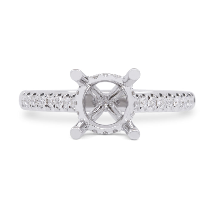 Madison L 18K White Gold Diamond Engagement Ring - style R1719W