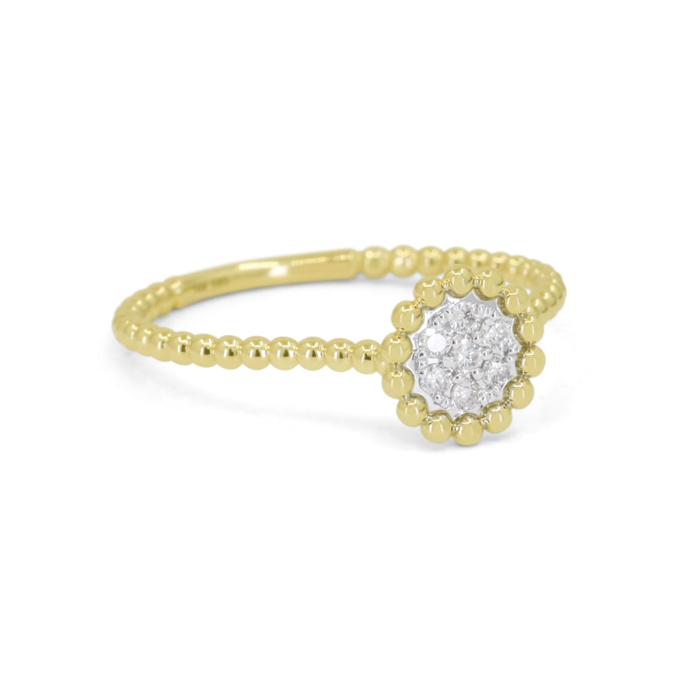 R1729 - 14K Yellow Gold Diamond Ring