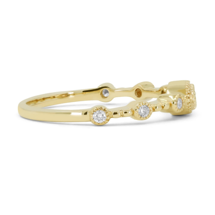 R1732 - 14K Gold Diamond Marquise Ring