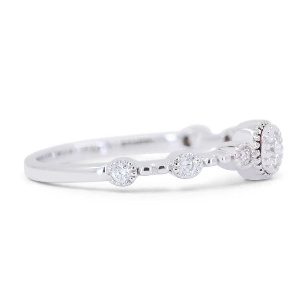 R1733 - 14K Gold Diamond Stackable Ring