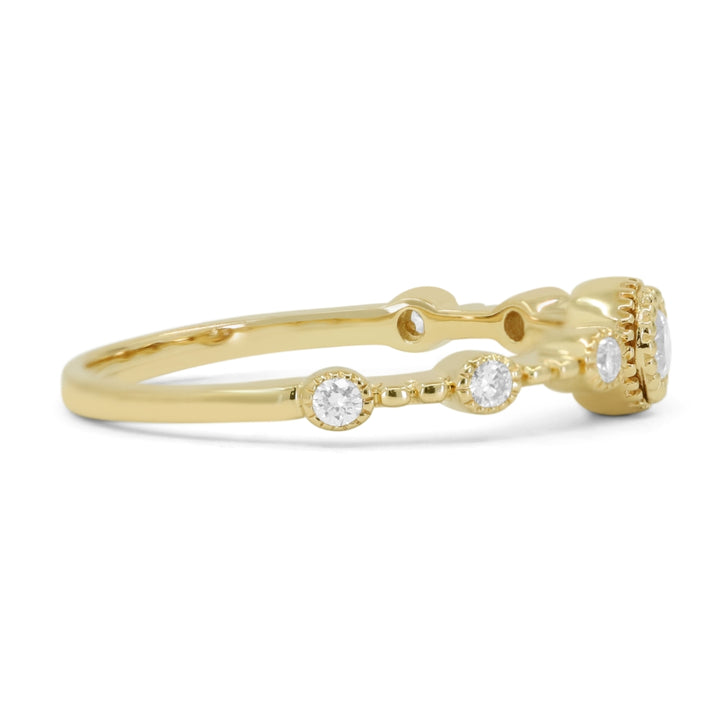 R1733 - 14K Gold Diamond Stackable Ring