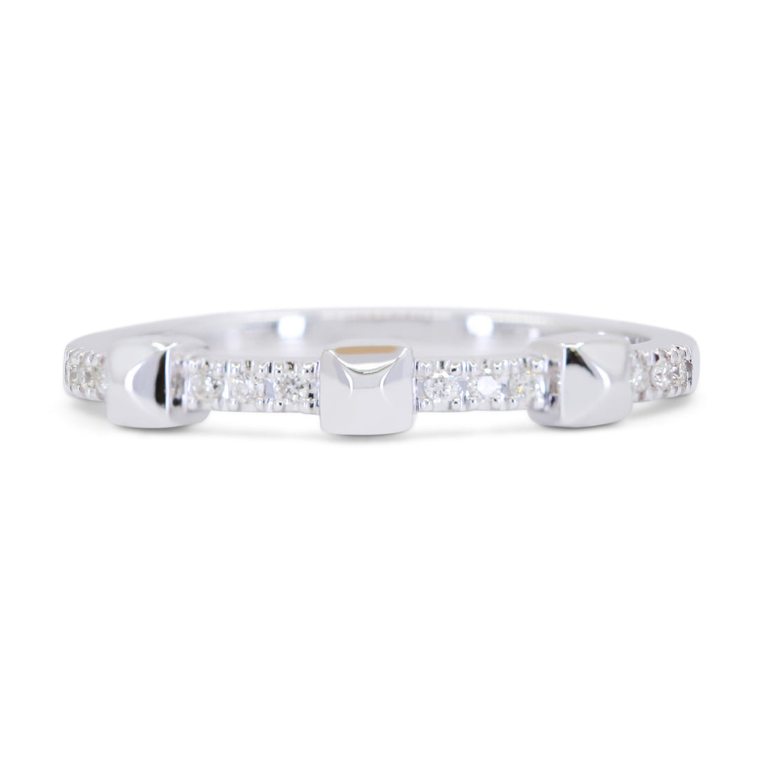 Madison L 14K White Gold Diamond Stackable Ring - style R1735W