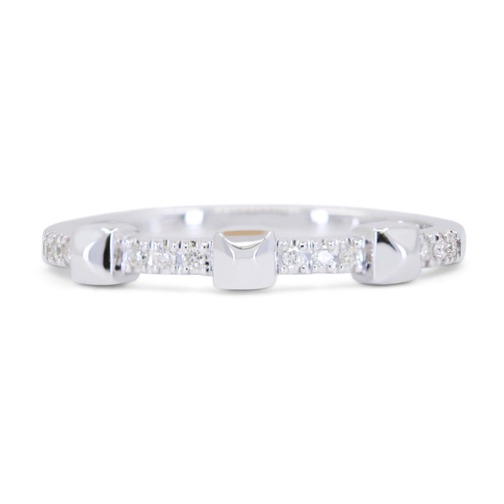 Madison L 14K White Gold Diamond Stackable Ring - style R1735W