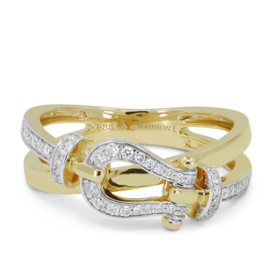 Madison L 14K Yellow Gold Diamond Ring - style R1740Y