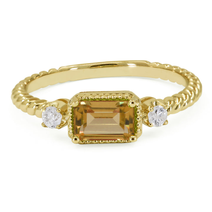 Madison L 14K Yellow Gold Citrine Ring - style R1742CTY