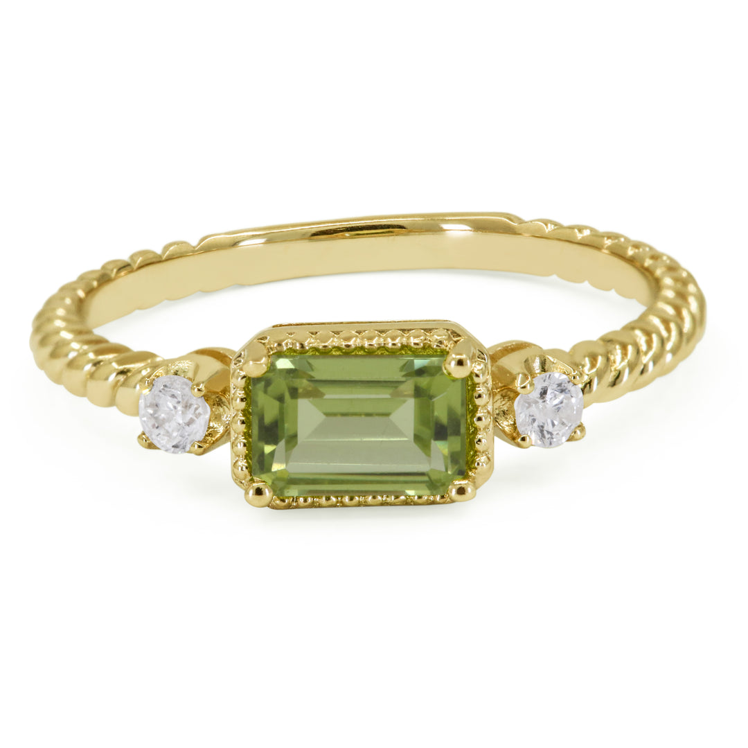 Madison L 14K Yellow Gold Peridot Ring - style R1742PRY