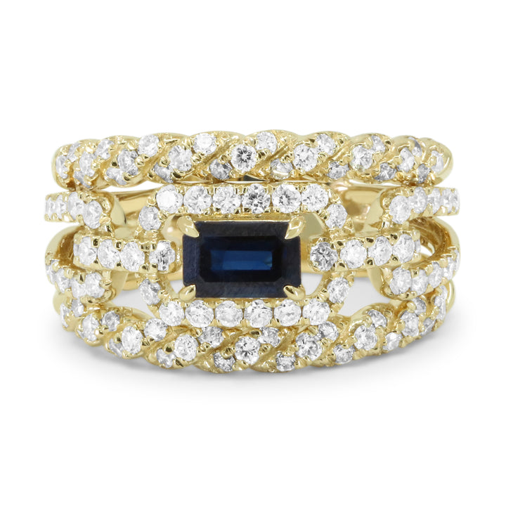 Madison L 14K Yellow Gold Sapphire Cocktail Ring - style R1747SAY