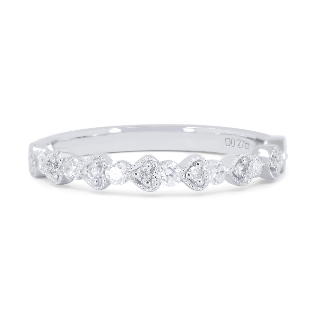 Madison L 14K White Gold Diamond Heart Ring - style R1751W