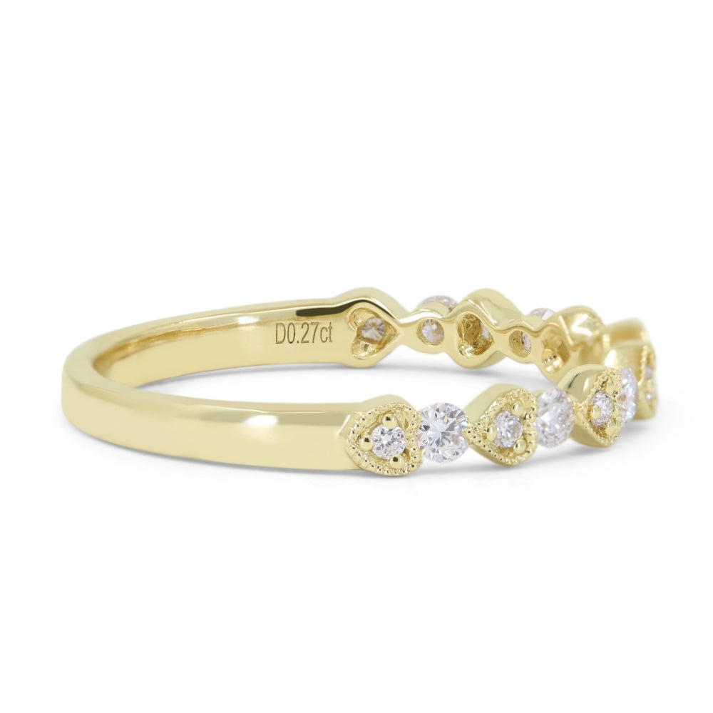 R1751 - 14K Gold Diamond Heart Ring