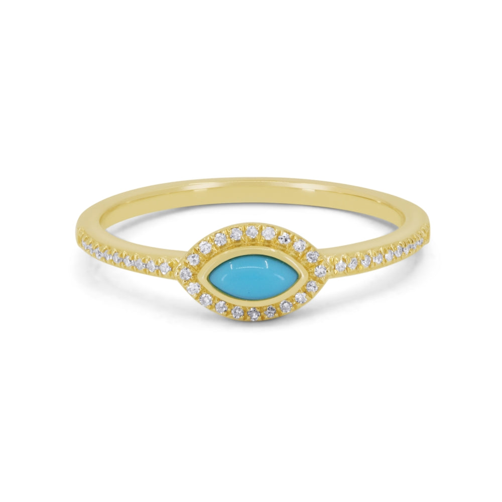 Madison L 14K Yellow Gold Turquoise Ring - style R1753TQY