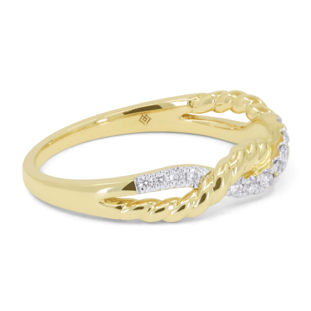 R1757 - 14K Yellow Gold Diamond Ring