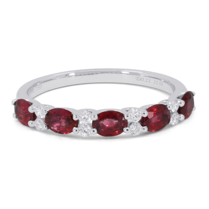 Madison L 14K White Gold Ruby Stackable Ring - style R1759RUW