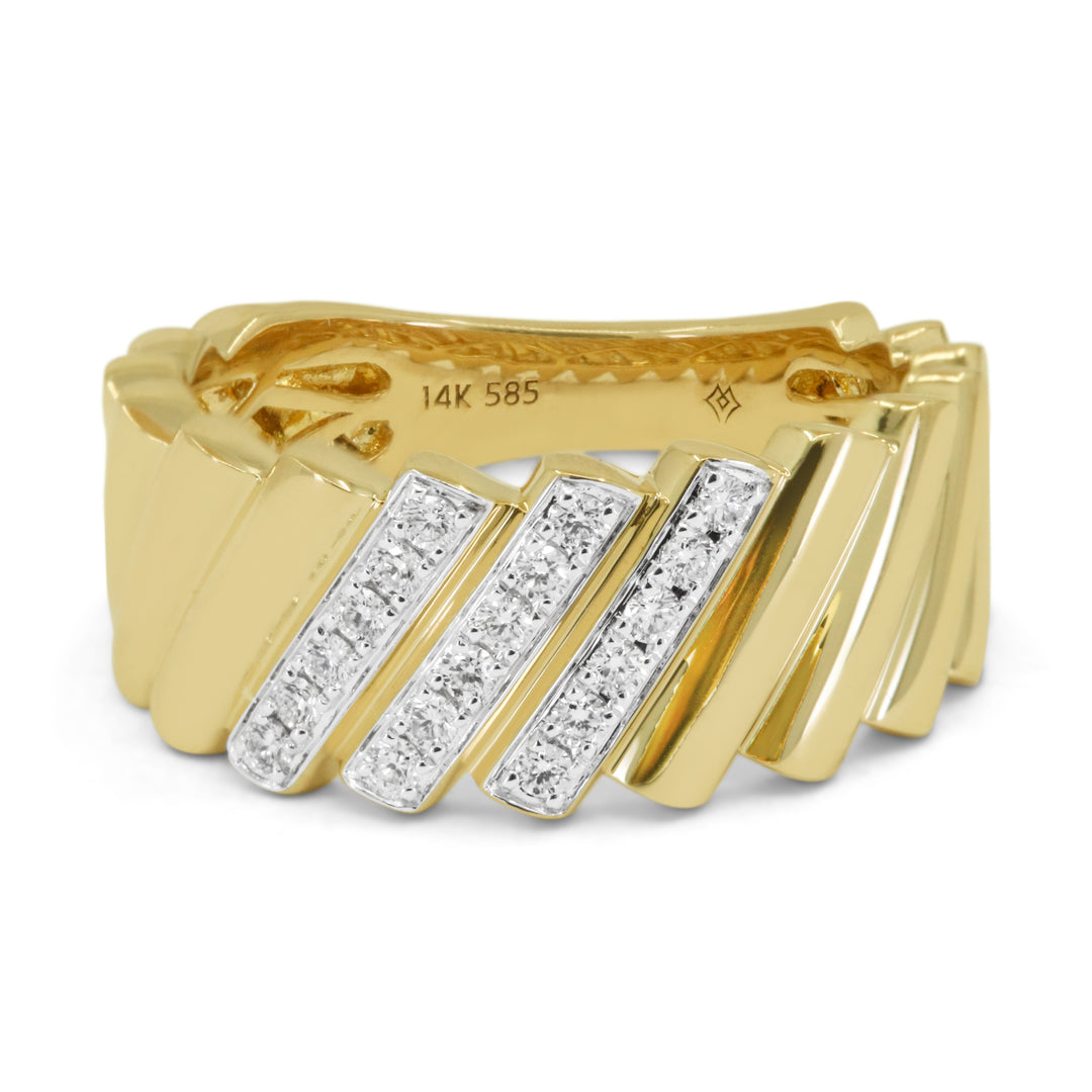 Madison L 14K Yellow Gold Diamond Cocktail Ring - style R1761Y