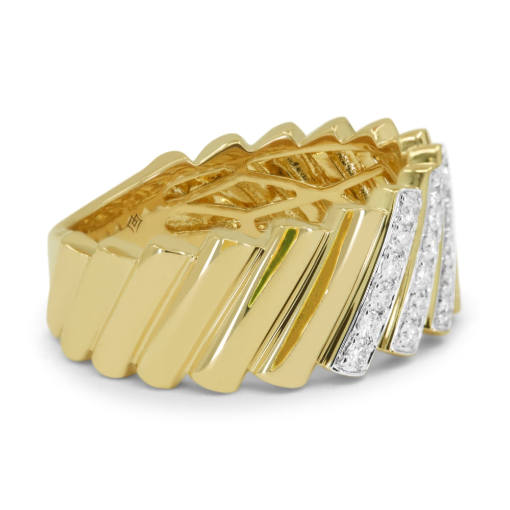 R1761 - 14K Yellow Gold Diamond Cocktail Ring