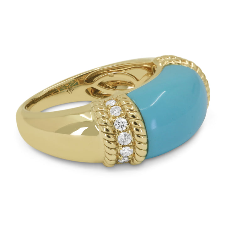 Madison L 14K Yellow Gold Turquoise Ring - style R1762TQY