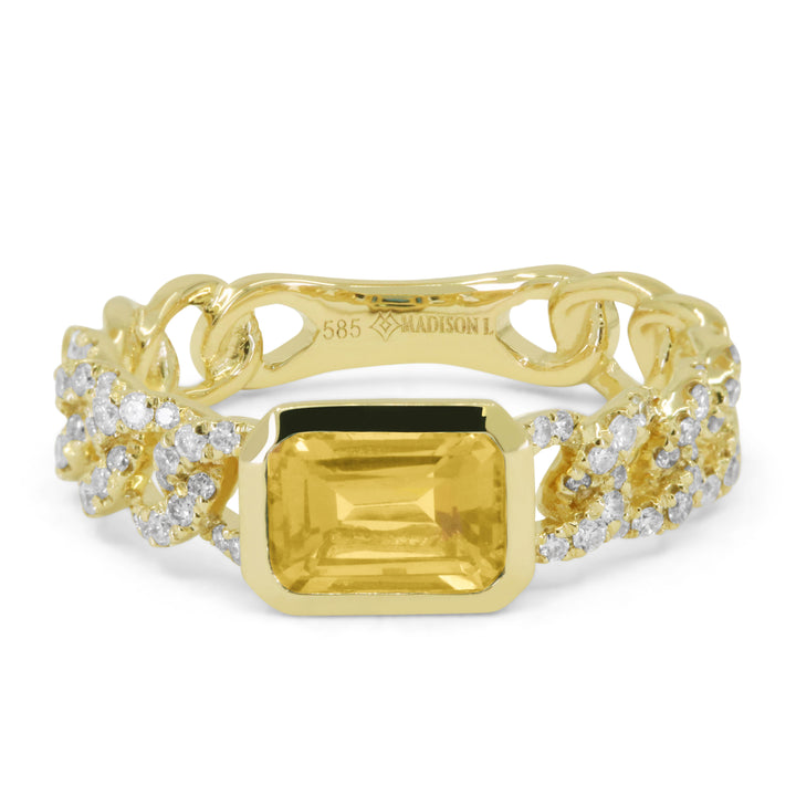 Madison L 14K Yellow Gold Citrine Ring - style R1764CTY